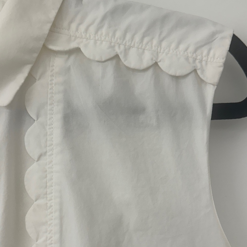 J. Crew Scalloped Button Down Shirt VGUC - Picture 8 of 8